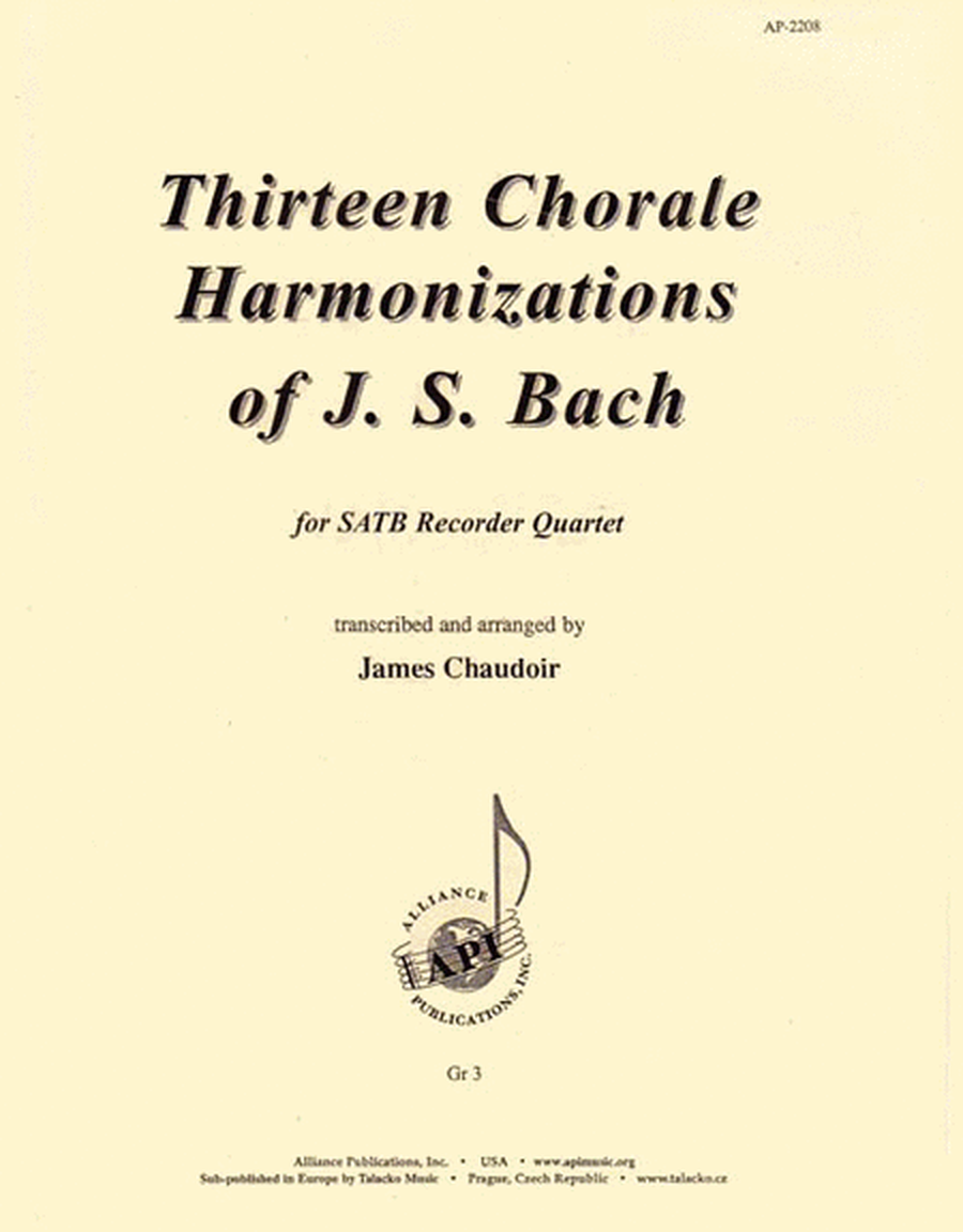 Thirteen Chorales Of J S Bach - Rcdr 4