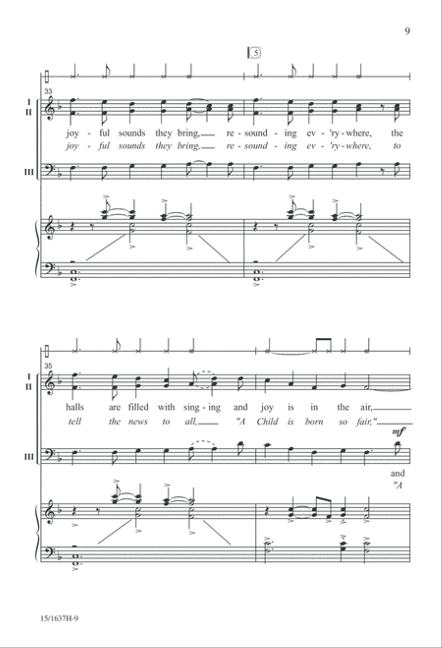 Irish Carol 3-Part scores gallery preview page 9