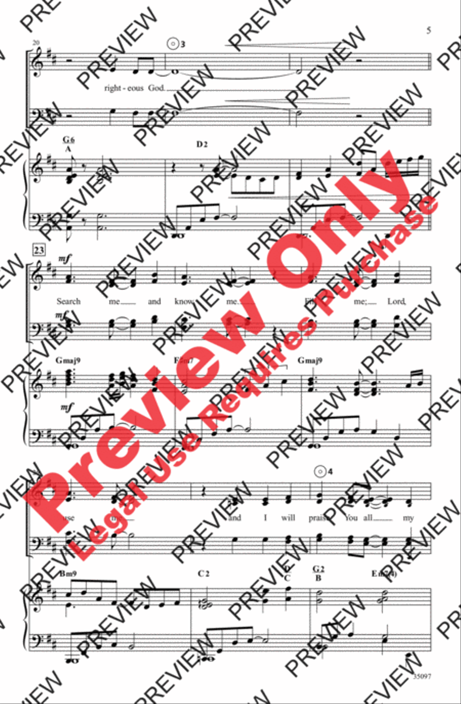O Lord, My God O Lord, My God 4-Part scores gallery preview page 4
