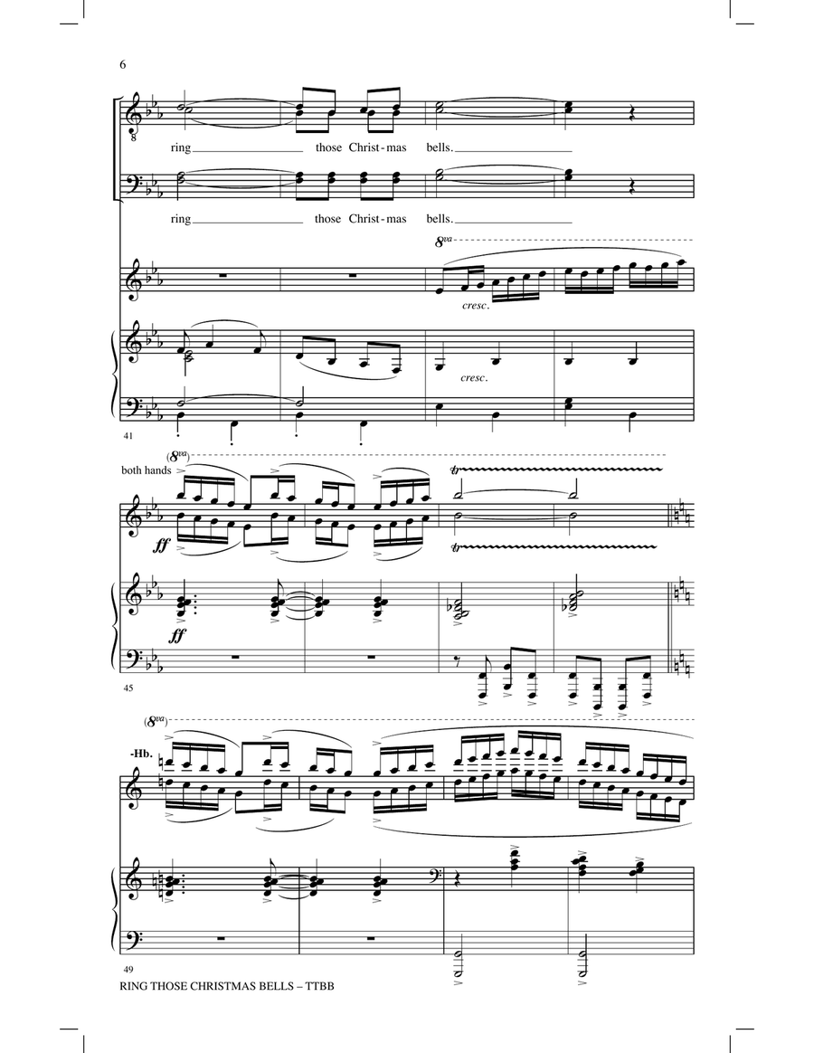 Ring Those Christmas Bells TTBB scores gallery preview page 5