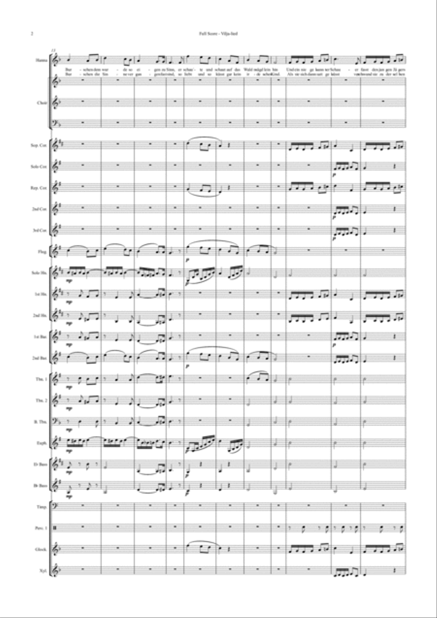 Vilja Lied Brass Band scores gallery preview page 3