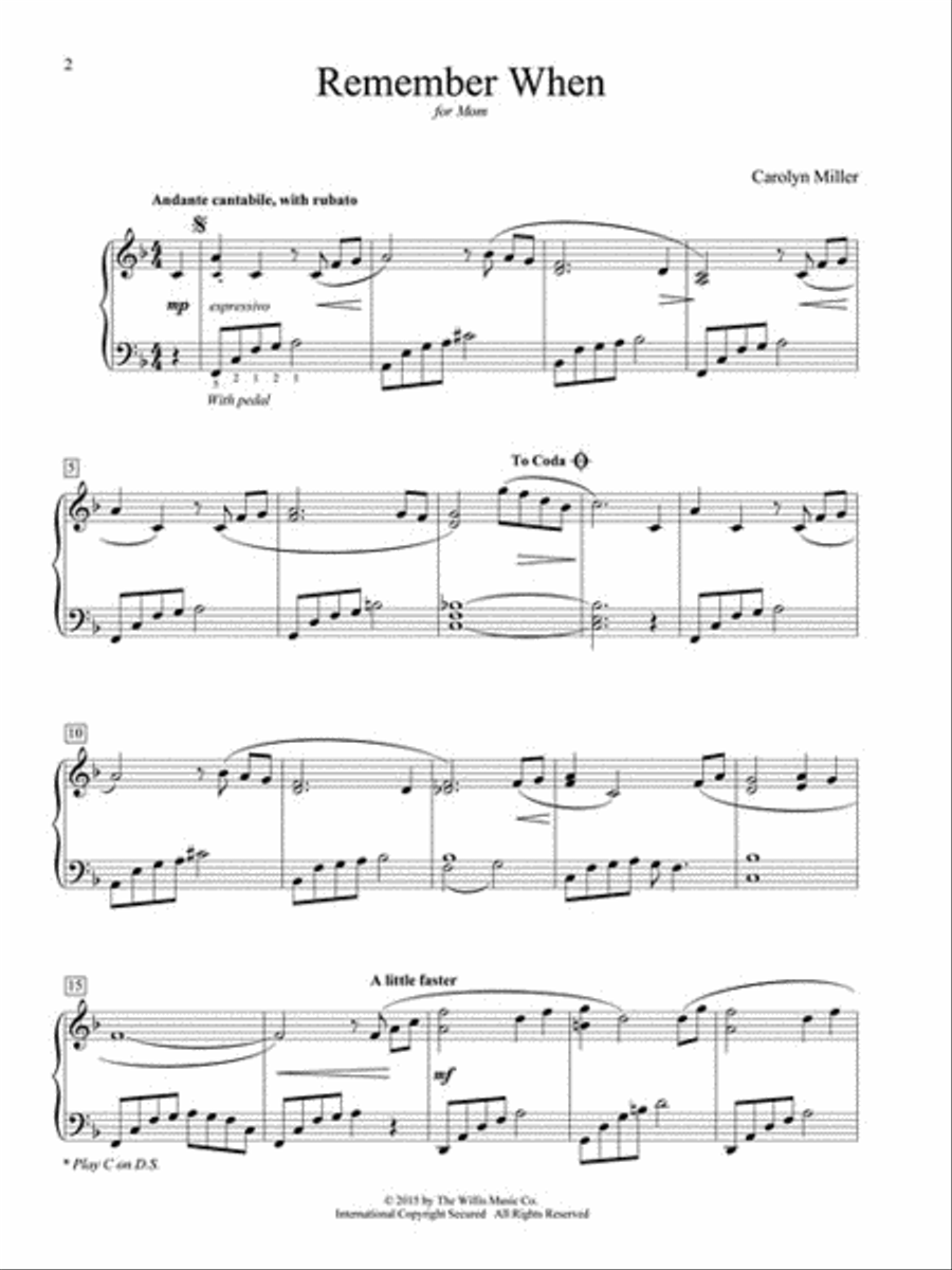 Remember When Remember When Piano scores gallery preview page 2