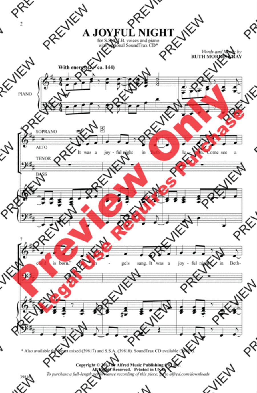 A Joyful Night - SoundTrax CD (CD only) Choir scores gallery preview page 2