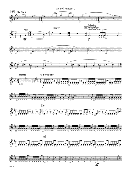 Superman Returns, Concert Selections from: 2nd B-flat Trumpet