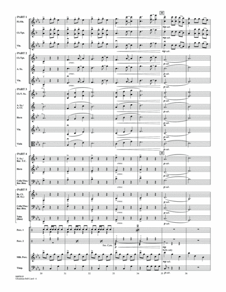 Ukrainian Bell Carol - Conductor Score (Full Score)