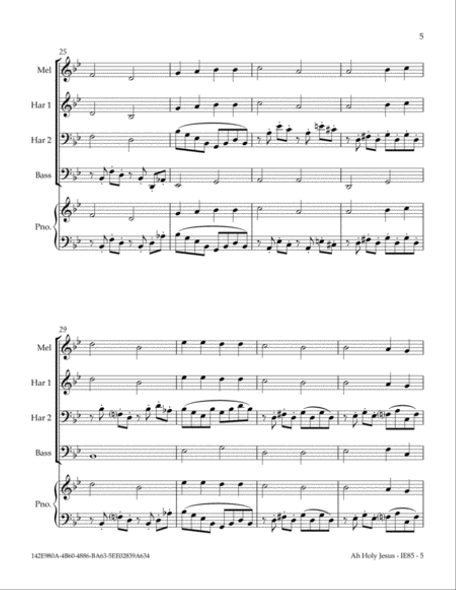 Ah, Holy Jesus (Any size Church Orchestra Series) Small Ensemble scores gallery preview page 6