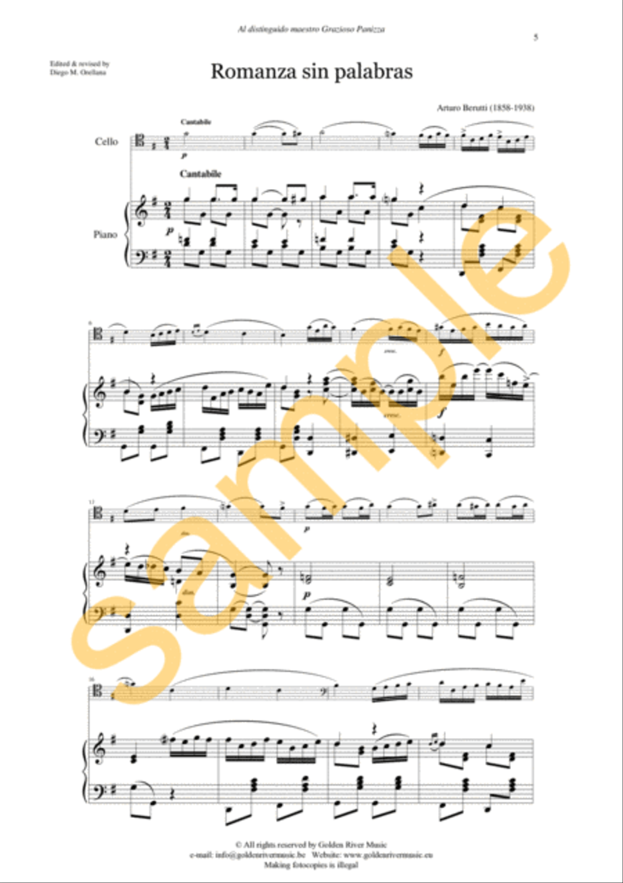 Romanza sin palabras Romanza sin palabras Piano Accompaniment scores gallery preview page 2