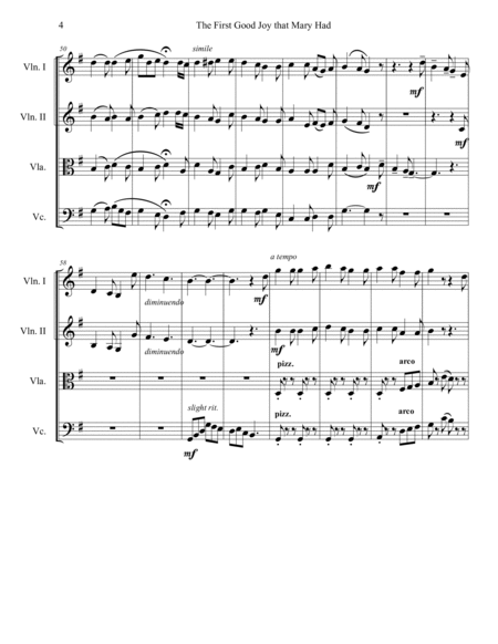 The Seven Joys of Mary - String Quartet