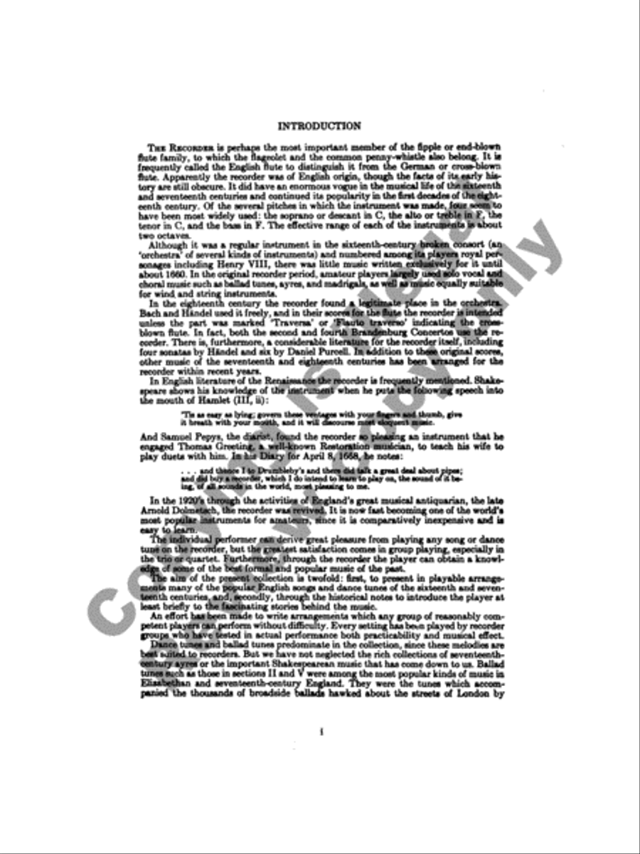 Jacobean & Restoration Musicke for Recorder Recorder scores gallery preview page 14