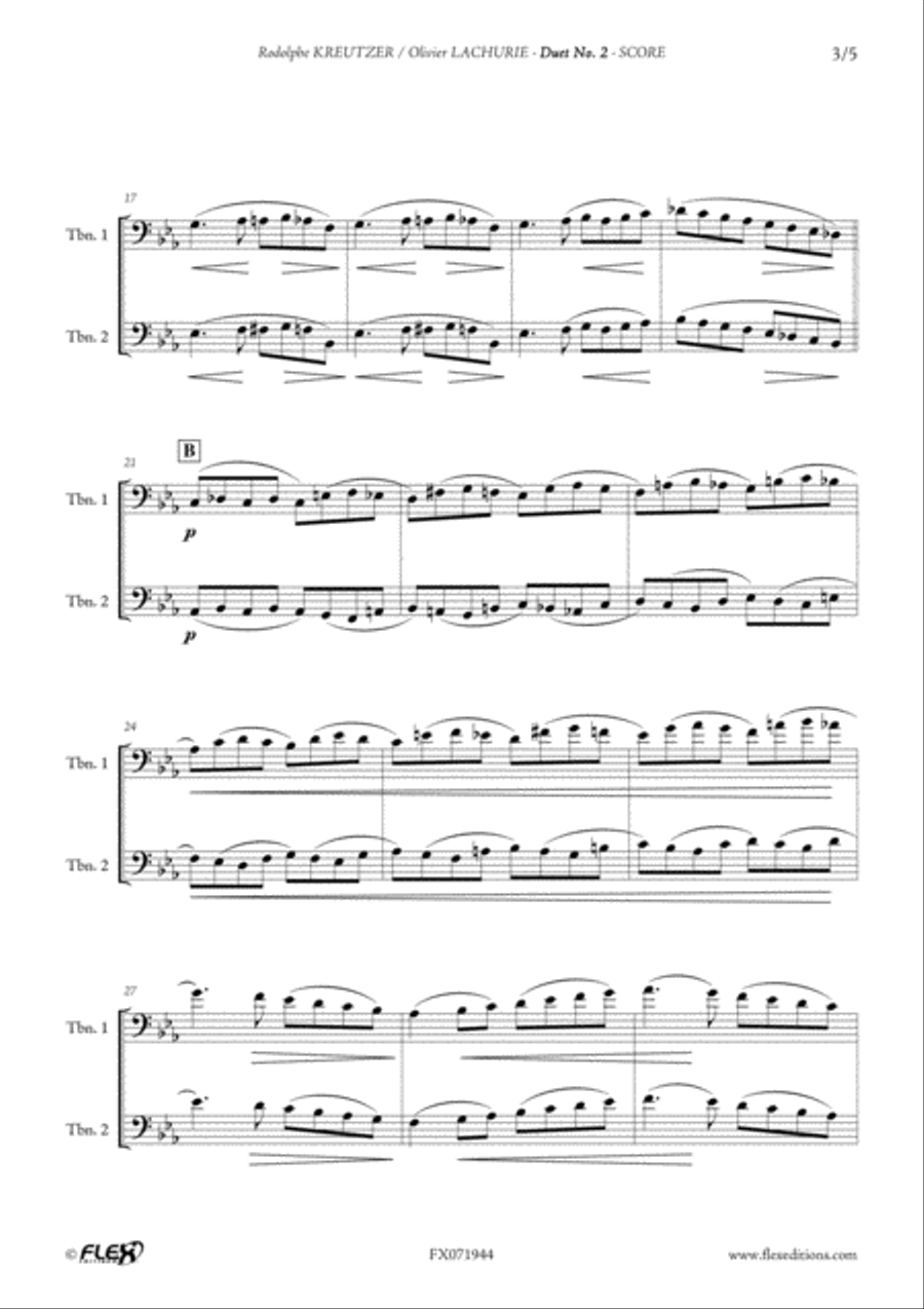 Duet No. 2 Trombone Duet scores gallery preview page 3