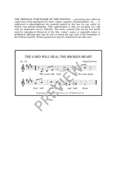 The Lord Will Heal the Broken Heart image number null