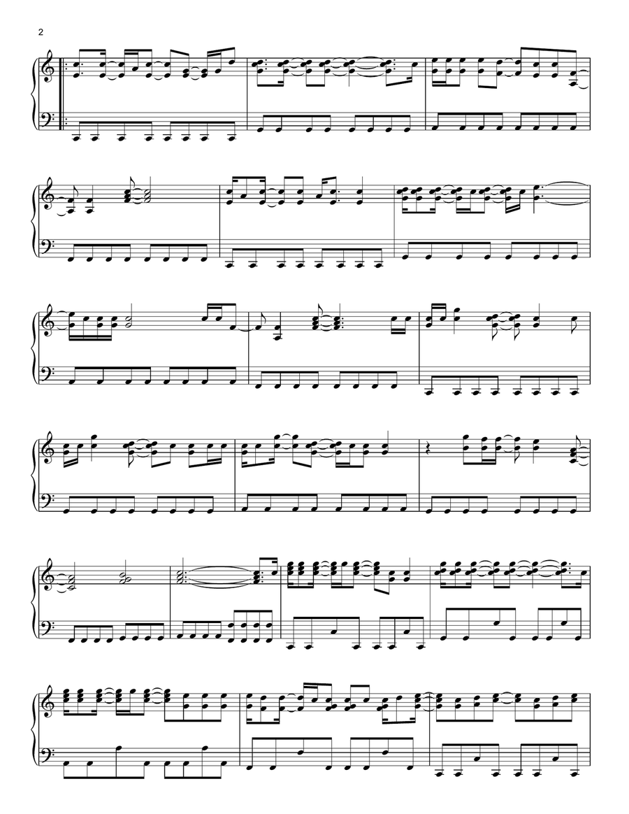 all too well Piano Solo scores gallery preview page 2
