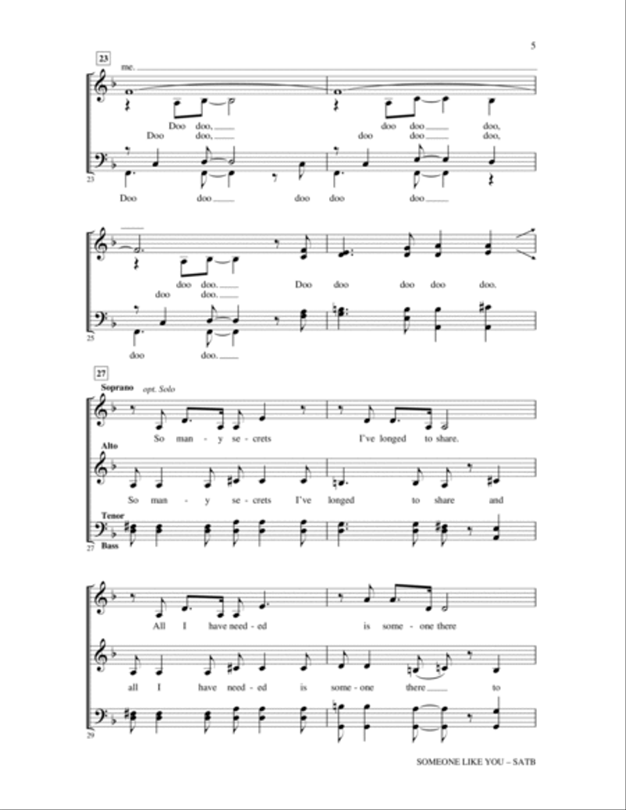 Someone Like You (from Jekyll & Hyde) (arr. Kirby Shaw) 4-Part scores gallery preview page 4