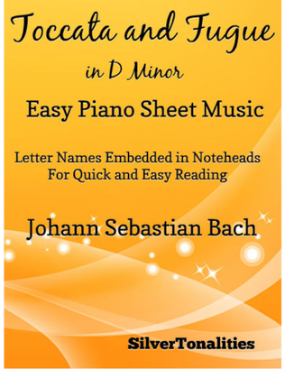Book cover for Toccata and Fugue in D Minor Easy Piano Sheet Music