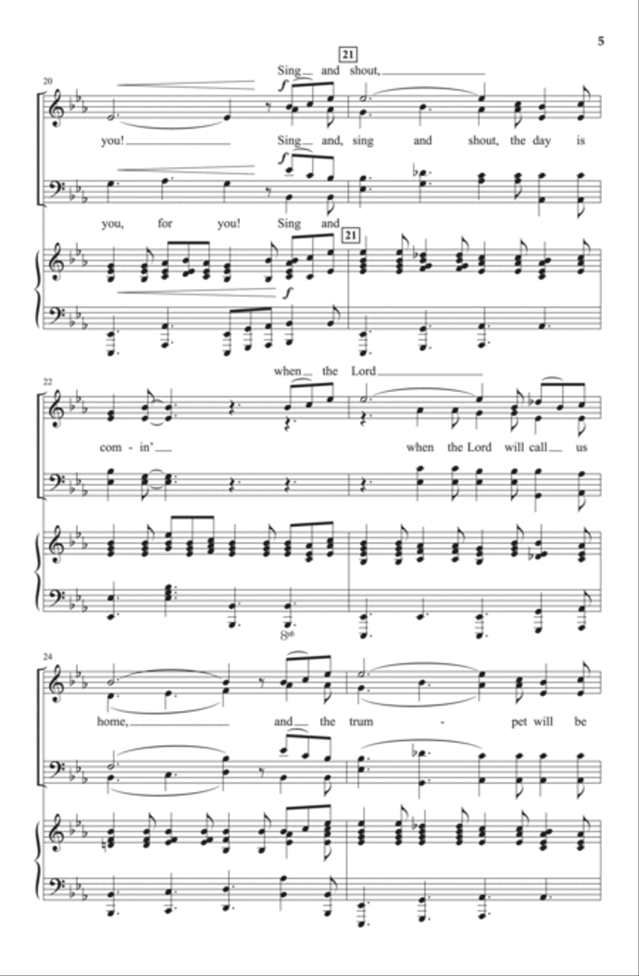 Sing and Shout Together, Children 4-Part scores gallery preview page 5