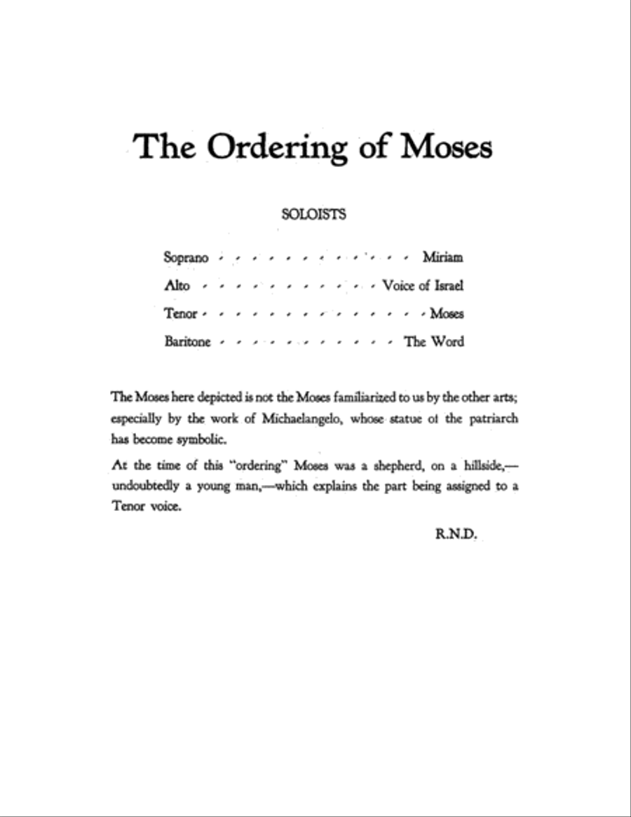 The Ordering of Moses 4-Part scores gallery preview page 4