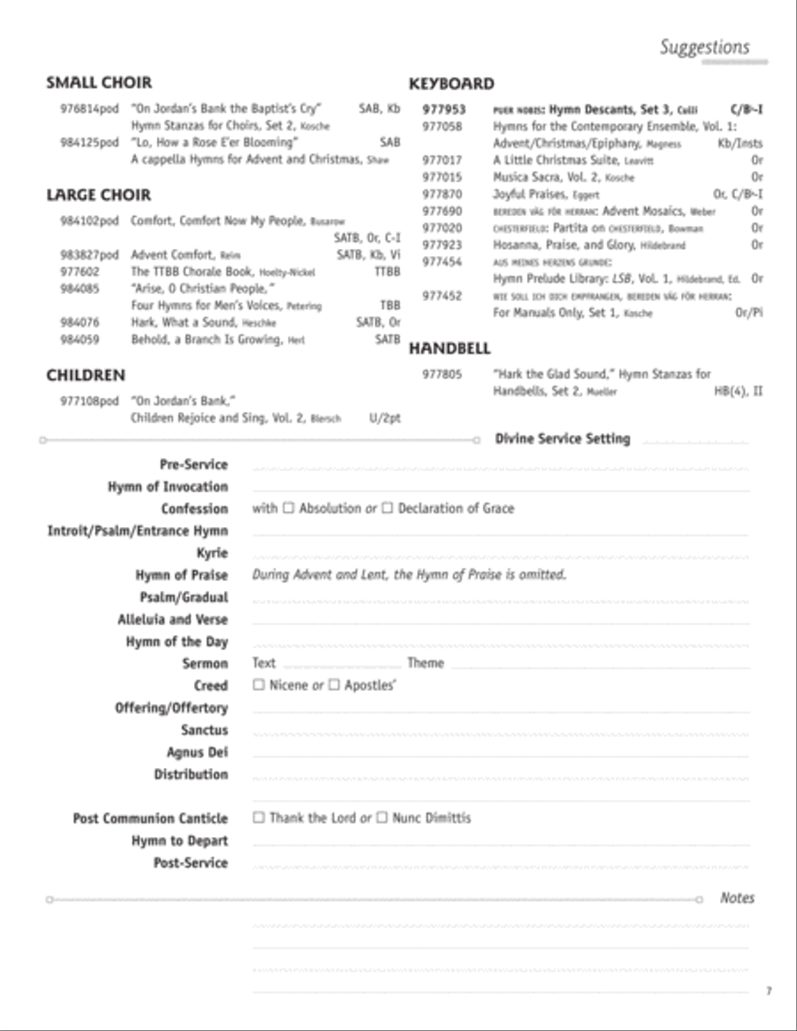 Worship Planning Book: Year C 2022 Sacred scores gallery preview page 7
