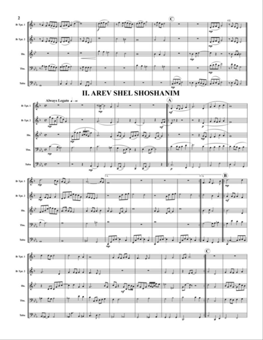 Wedding Set Brass Quintet scores gallery preview page 2