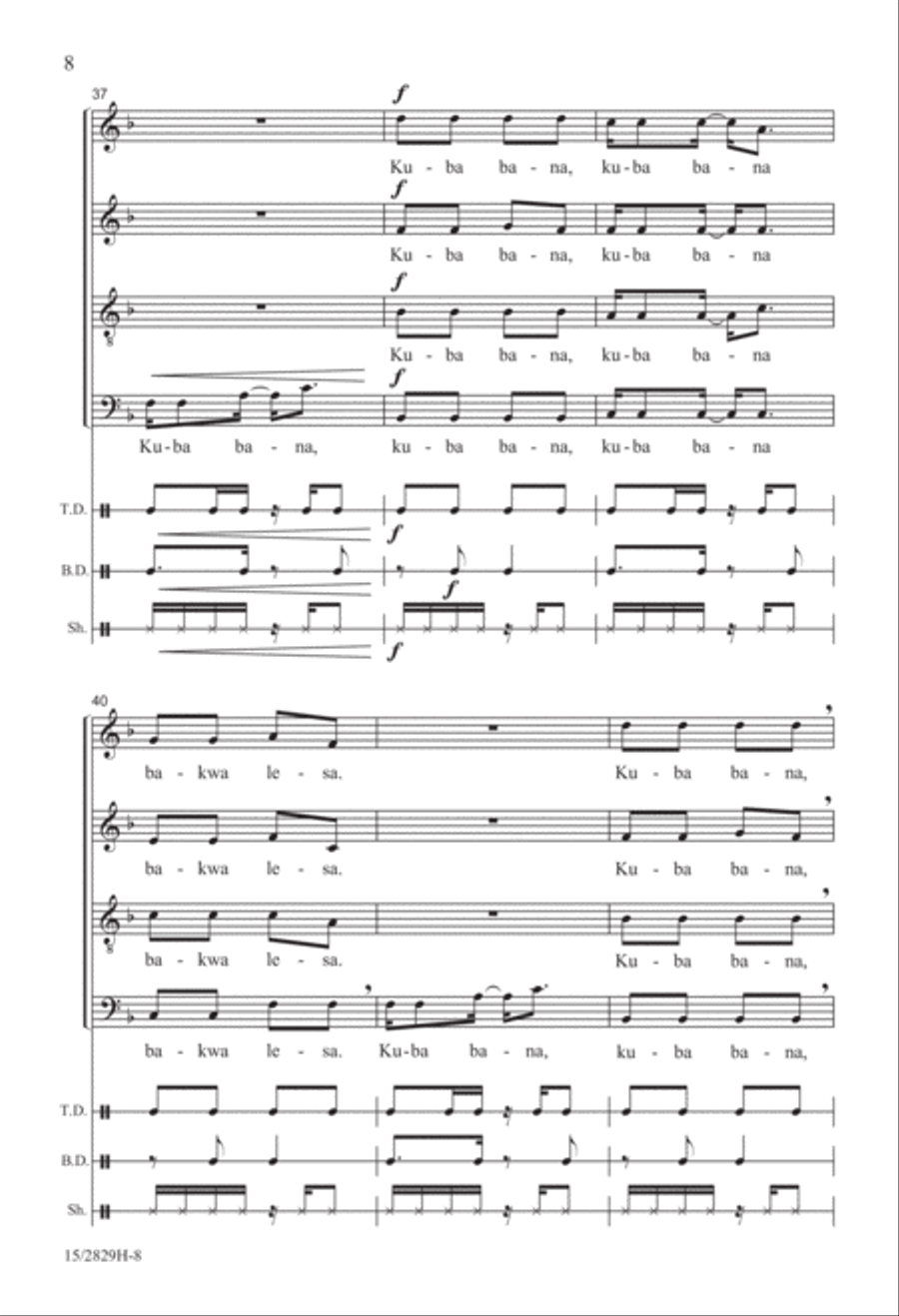 Bonse Aba 4-Part scores gallery preview page 8
