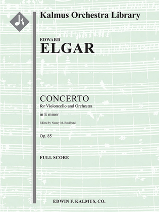 Book cover for Concerto for Cello in E minor, Op. 85