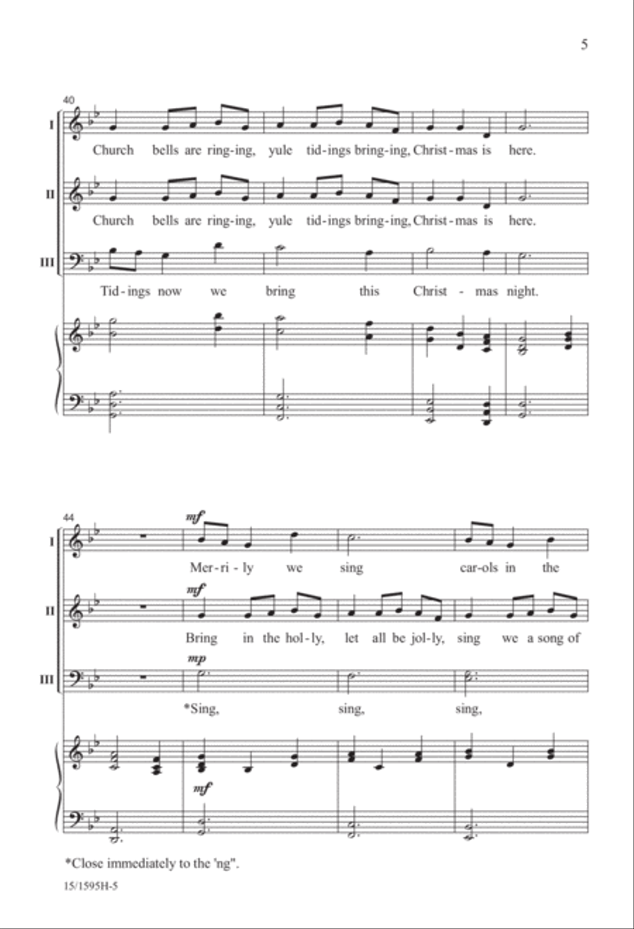 Holly Carol - 3-part Mixed/SAB 3-Part scores gallery preview page 6