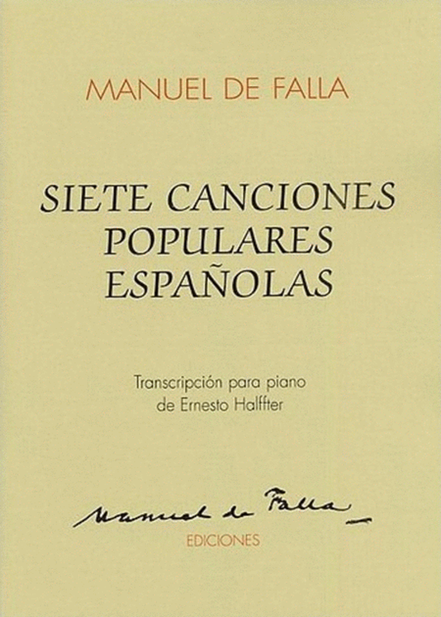 Falla 7 Pop.Spanish Songs Piano Solo