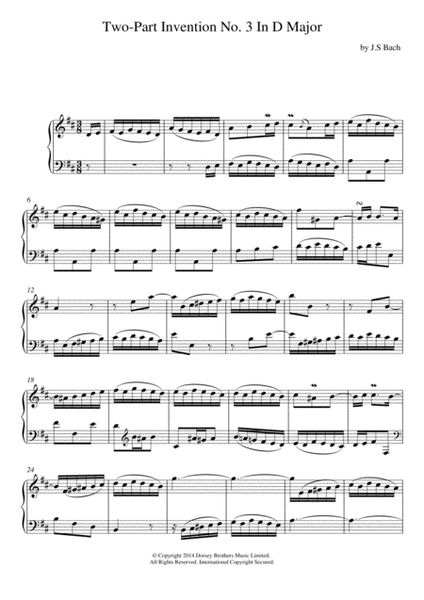 Two-Part Invention No. 3 In D Major