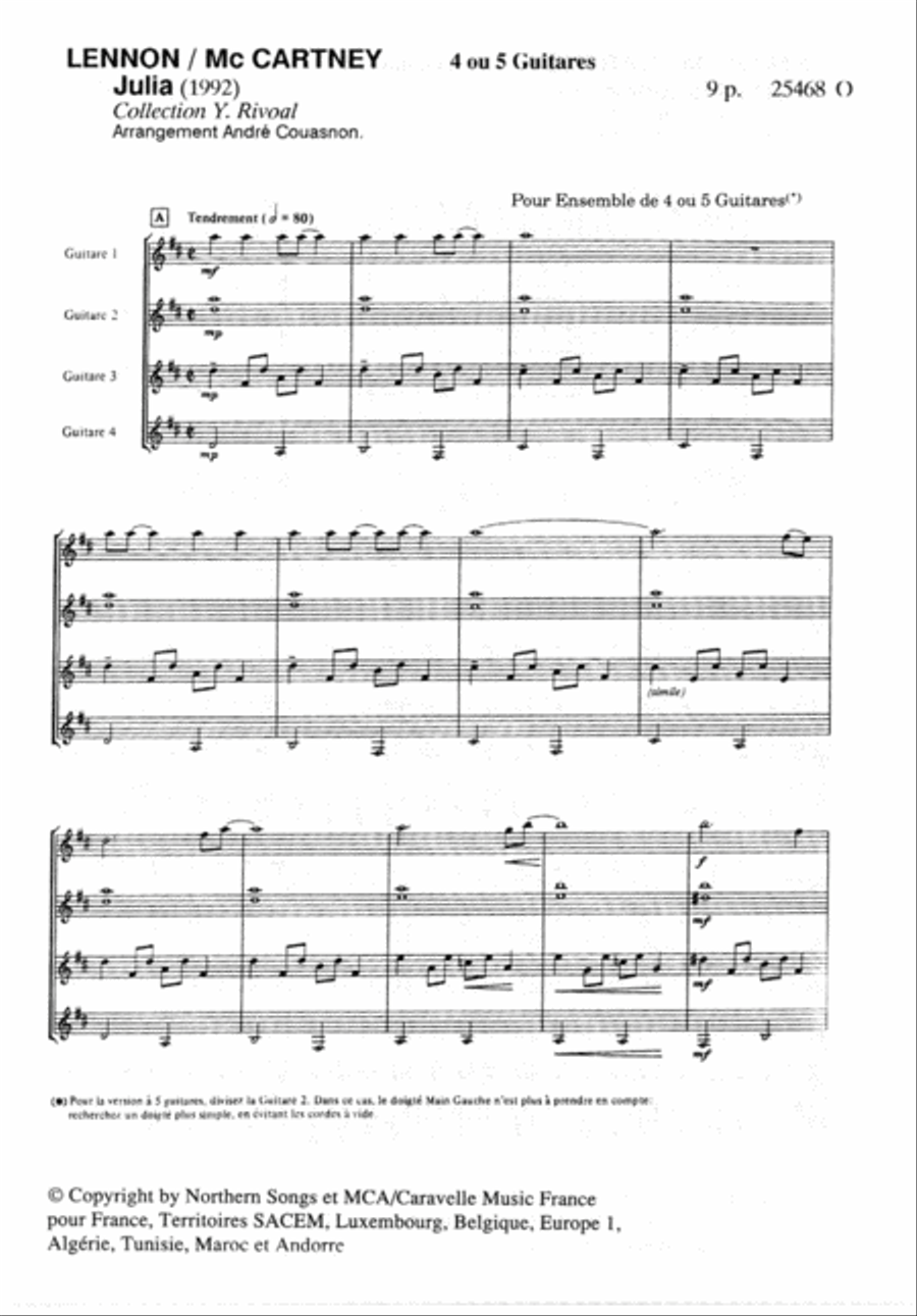 Julia Guitar Ensemble scores gallery preview page 2