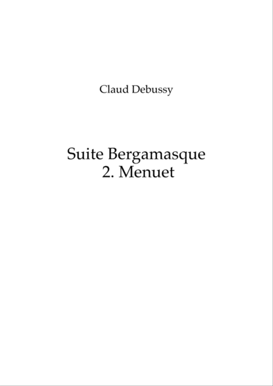 Debussy: Suite Bergamasque Mvt.2 Menuet - wind dectet School and Community scores gallery preview page 2