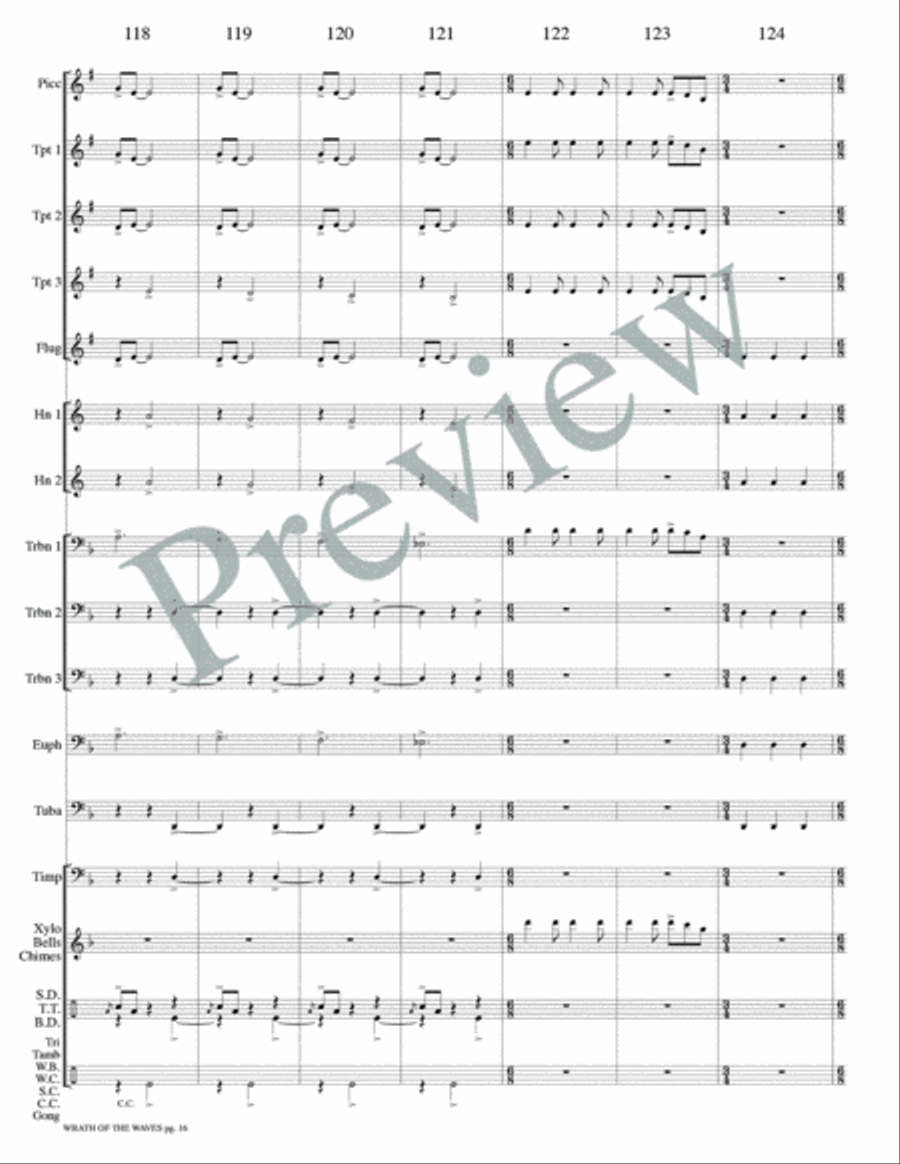 Wrath of the Waves Small Ensemble scores gallery preview page 18