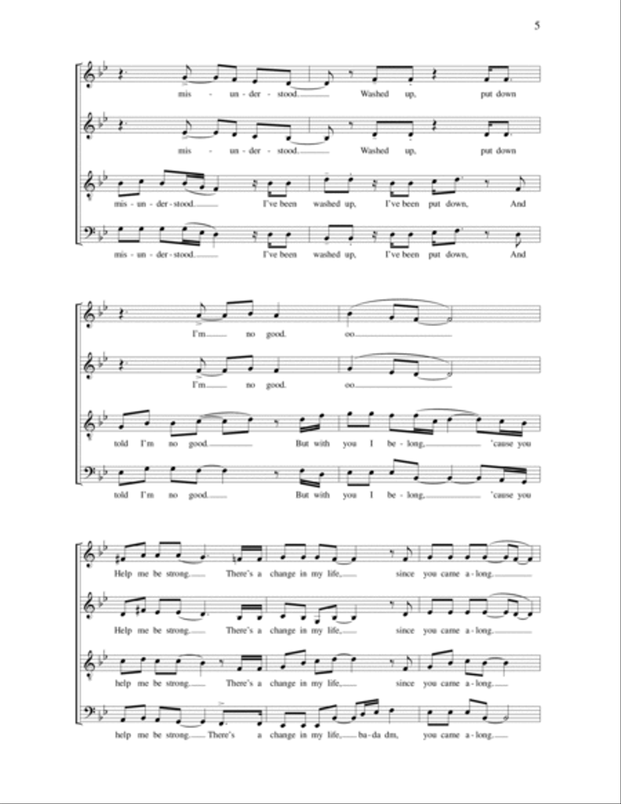 A Change in My Life 4-Part scores gallery preview page 5