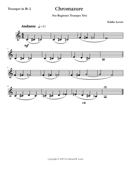 Chromazure for Beginner Trumpet Trio (Easy) image number null
