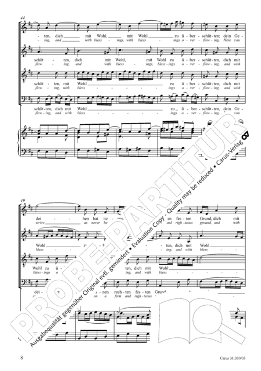 Joyful be, O ransomed flock (Freue dich, erloste Schar) 4-Part scores gallery preview page 9