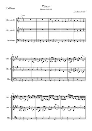 Canon - Johann Pachelbel (Wedding/Reduced Version) for Brass Trio