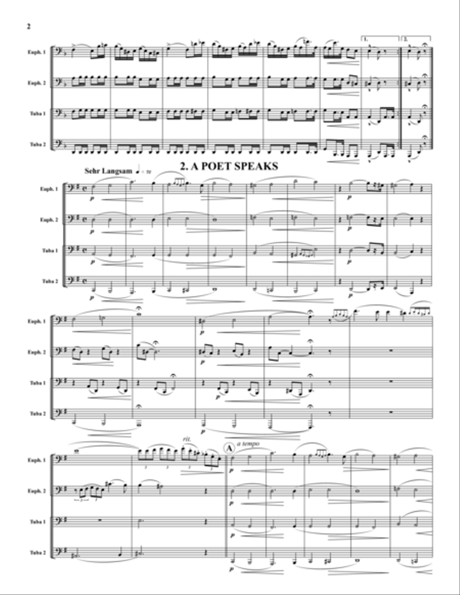 A Schumann Sampler Tuba Quartet scores gallery preview page 2