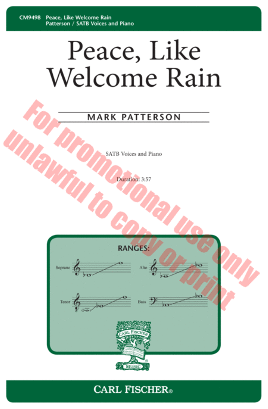 Peace, Like Welcome Rain Peace, Like Welcome Rain 4-Part scores gallery preview page 2