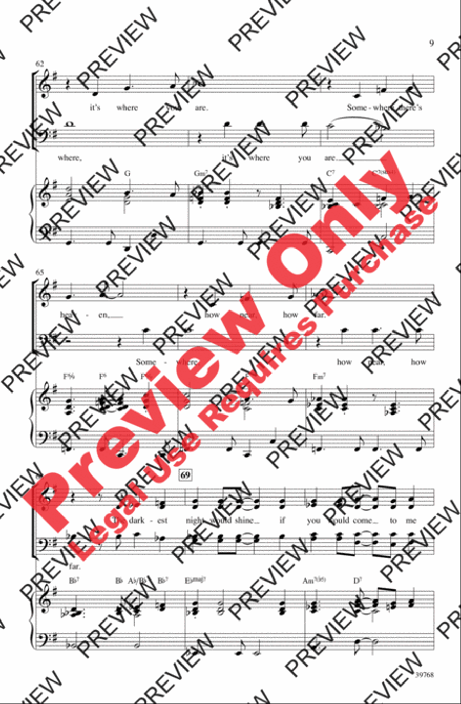 How High the Moon 4-Part scores gallery preview page 9