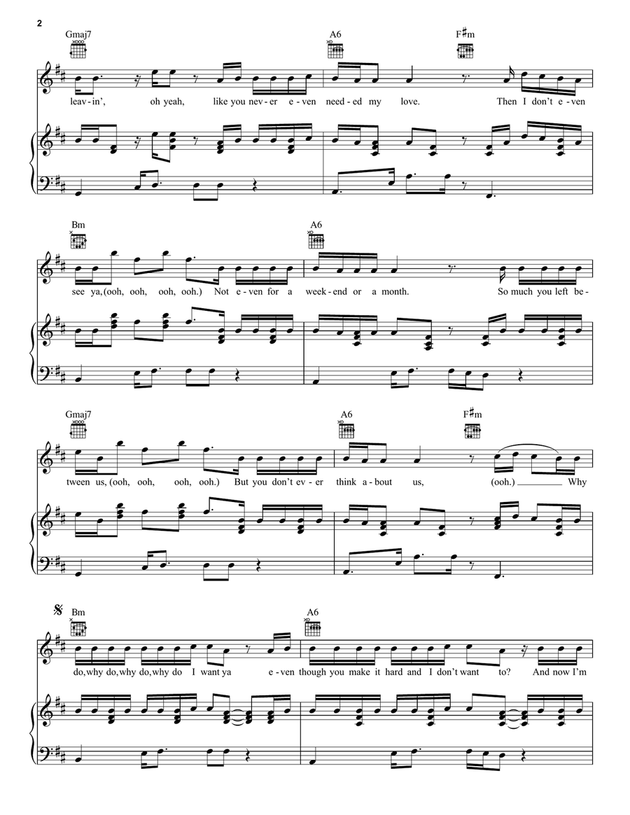 Every Single Time Piano, Vocal, Guitar scores gallery preview page 2