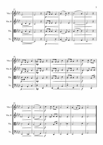 "Schweizerpsalm" (National Anthem of Switzerland) String Quartet arr. Adrian Wagner image number null