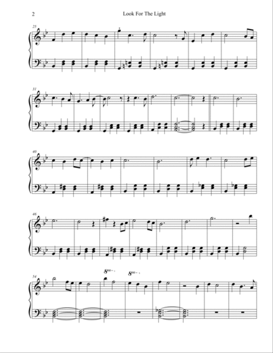 Look For The Light Look For The Light Piano Solo scores gallery preview page 2