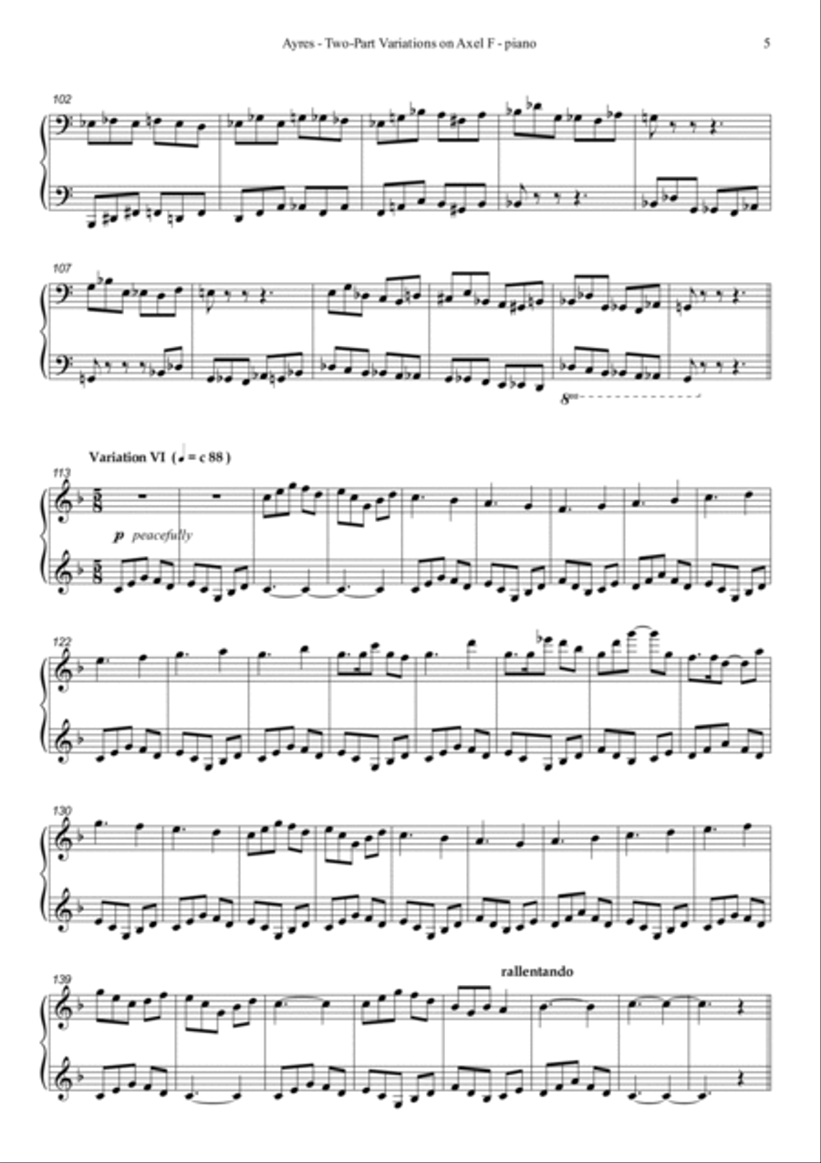 Axel F Axel F Piano Solo scores gallery preview page 6