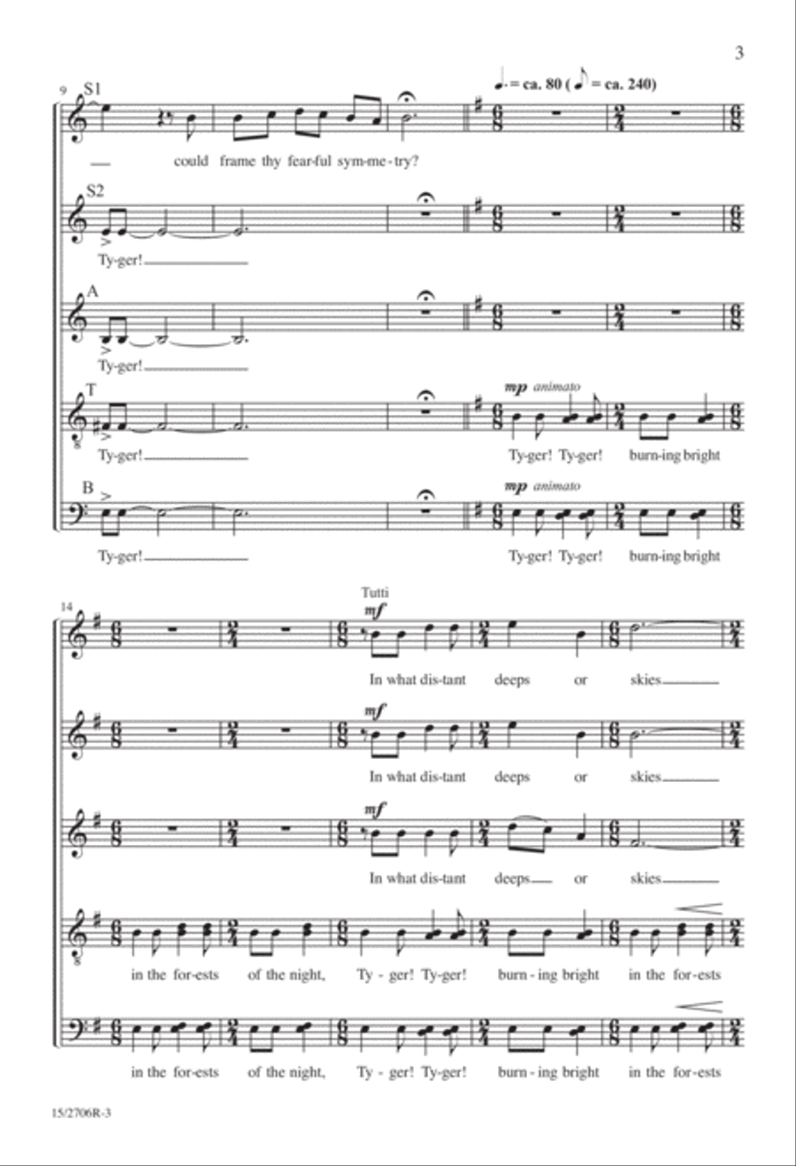 The Tyger The Tyger Divisi scores gallery preview page 4