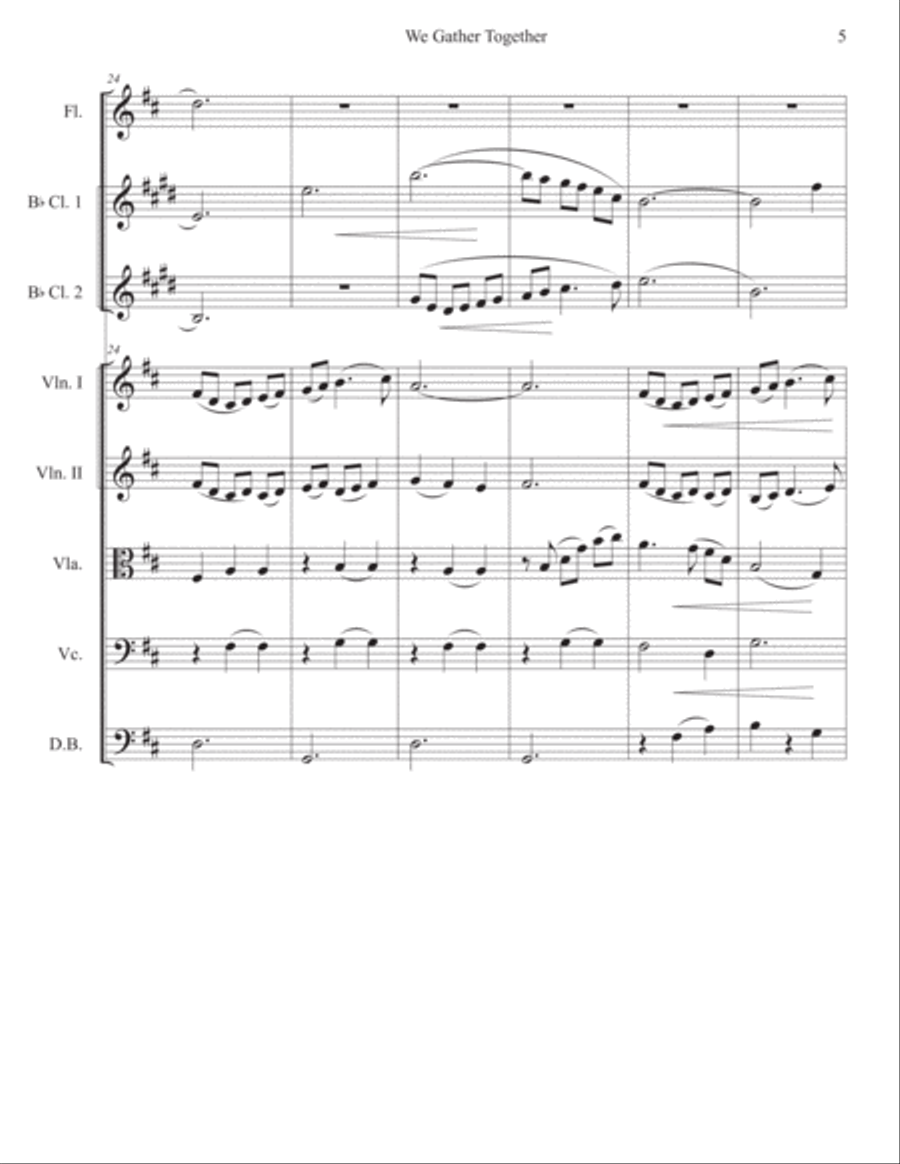 We Gather Together Large Ensemble scores gallery preview page 5