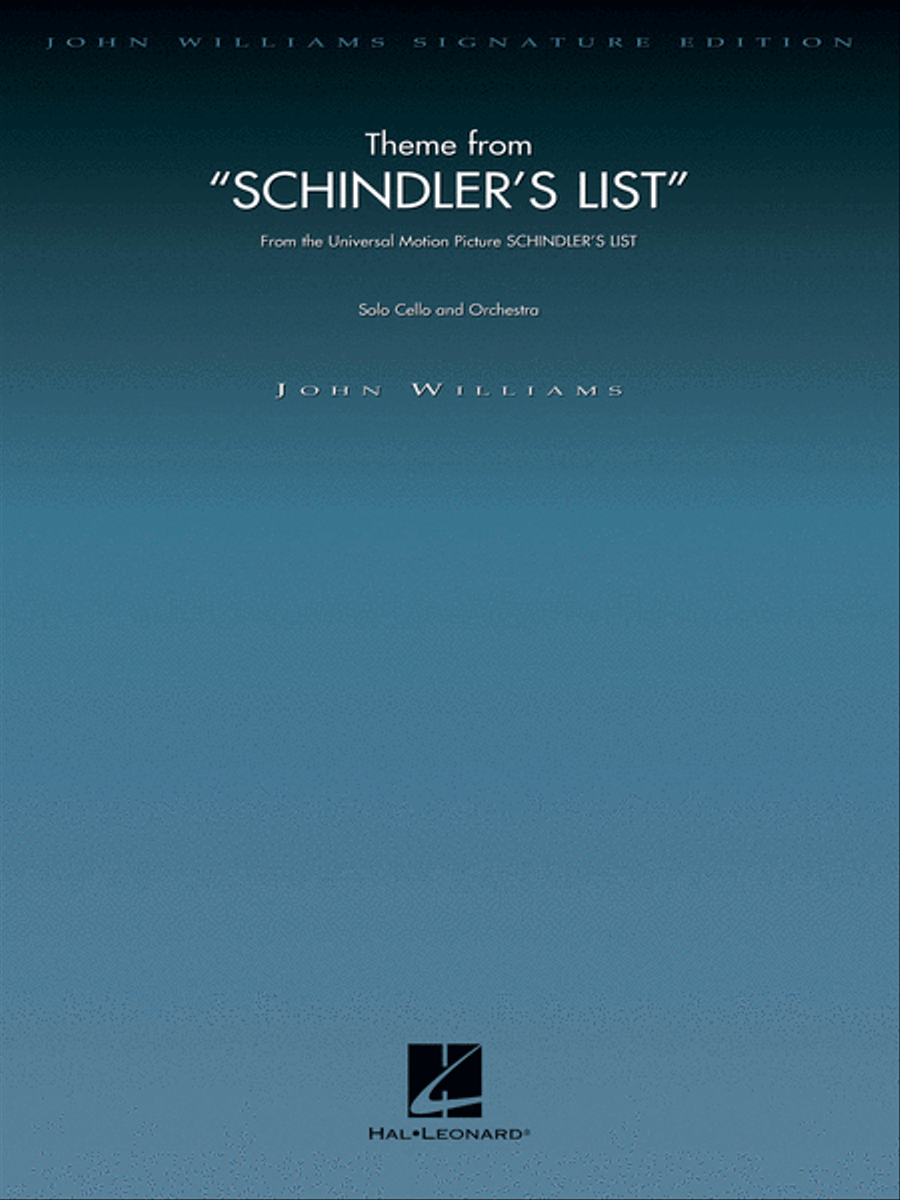 Theme from Schindler's List (Cello and Orchestra)