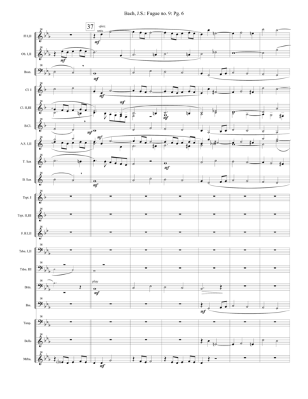 Fugue no. 9, Well-Tempered Clavier, Book II - Extra Score
