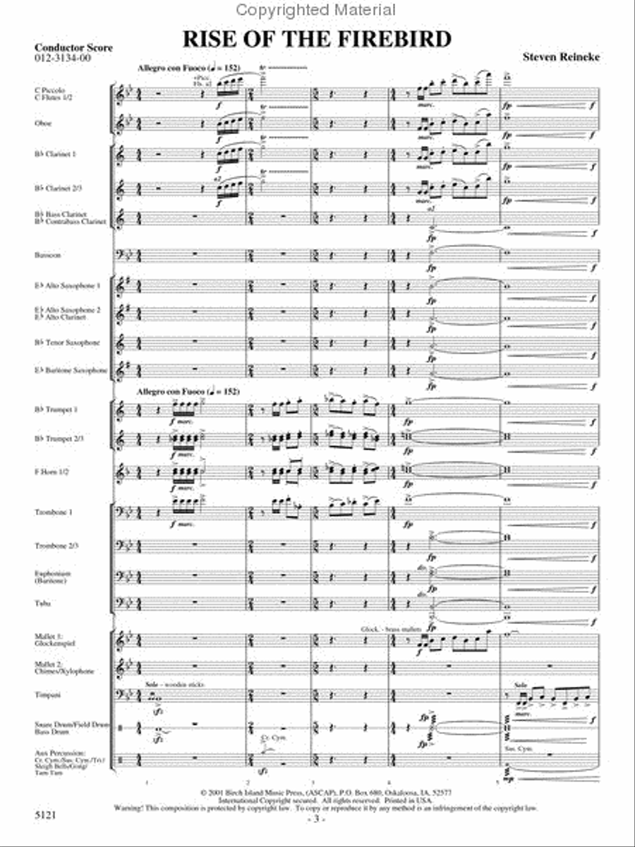 Rise of the Firebird Concert Band scores gallery preview page 2