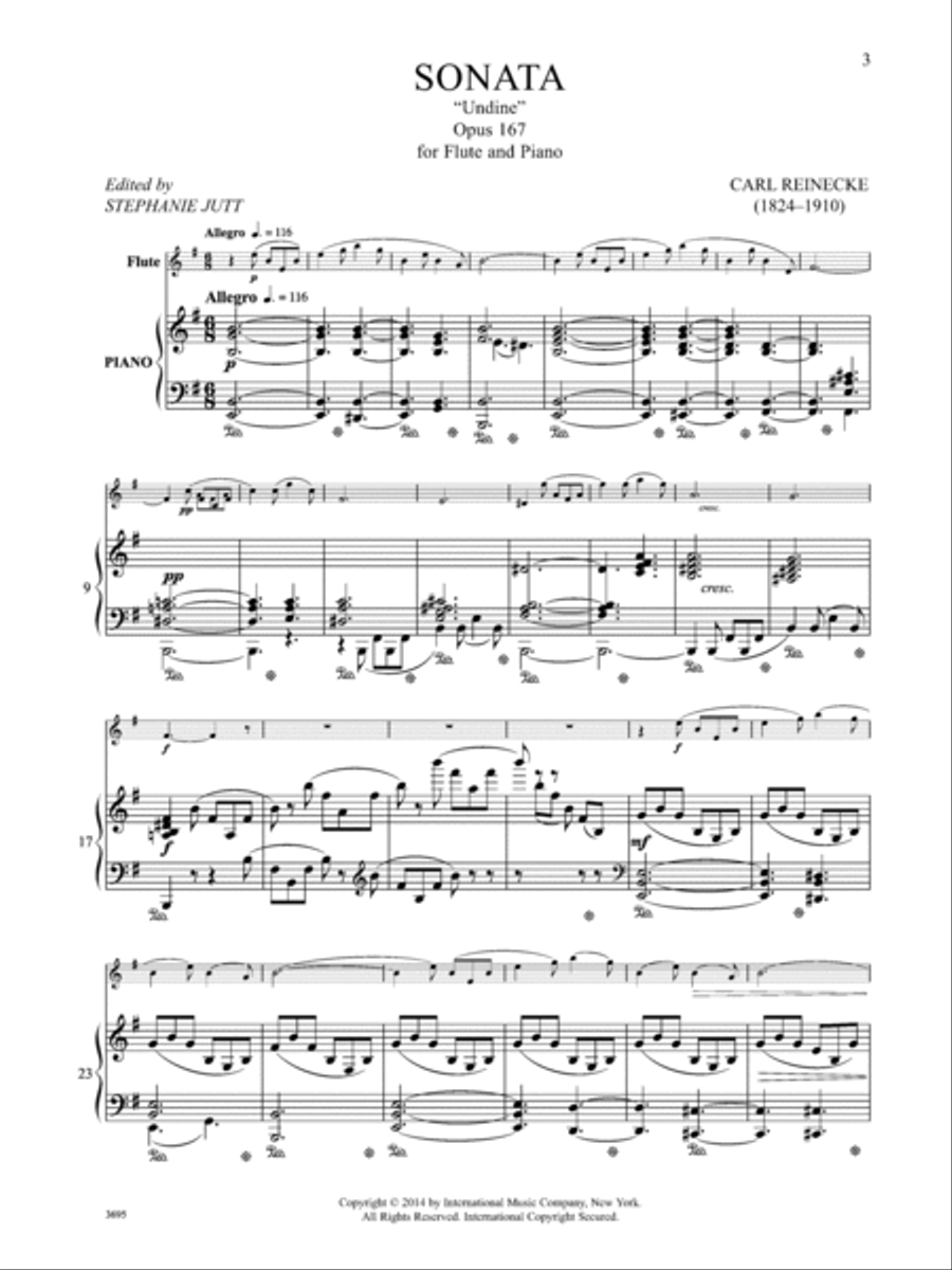 Sonata Undine, Opus 167 Flute Solo scores gallery preview page 2