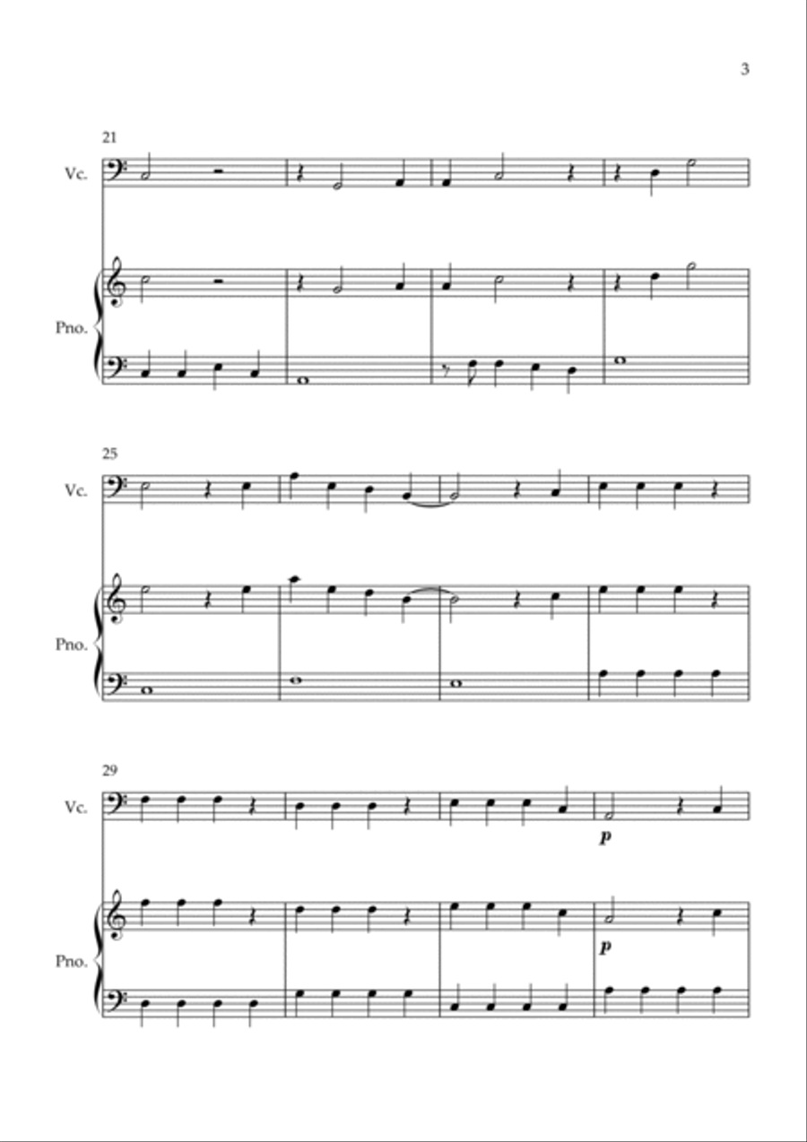 Flowers Piano scores gallery preview page 3