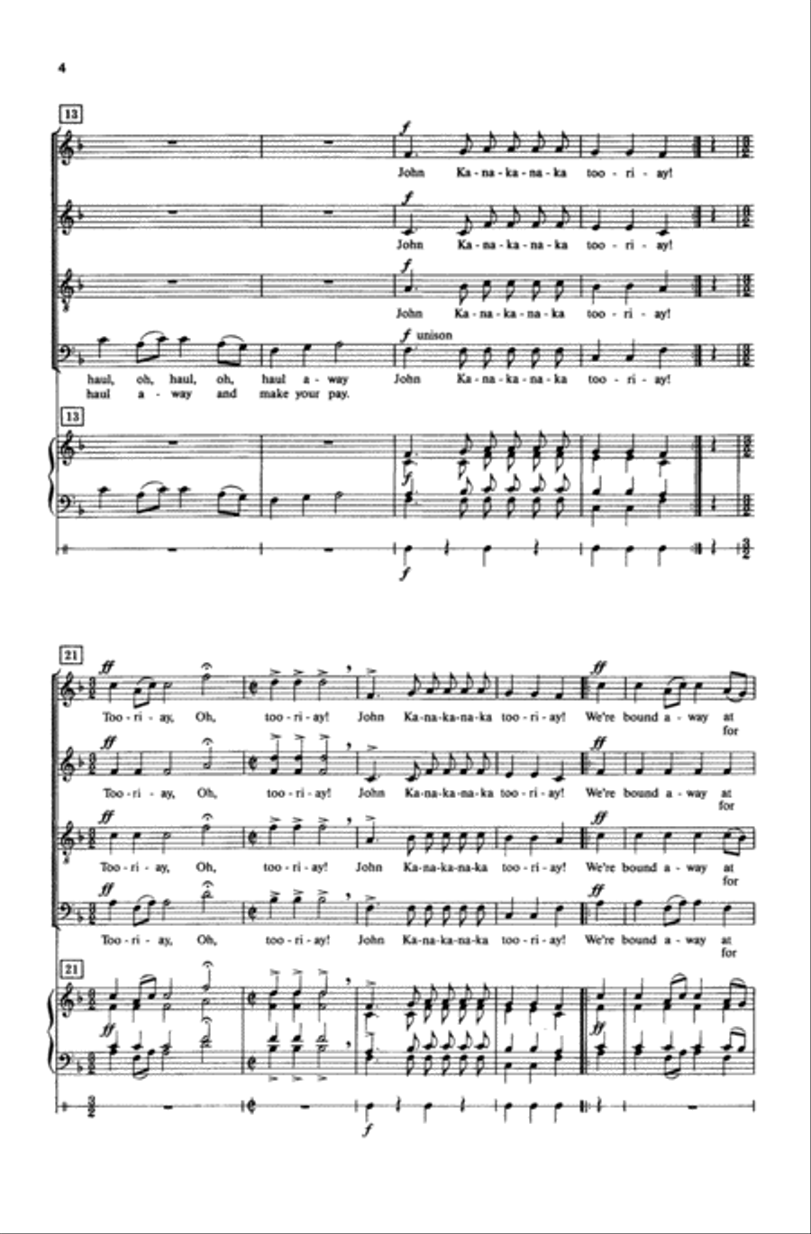 John Kanaka 4-Part scores gallery preview page 4