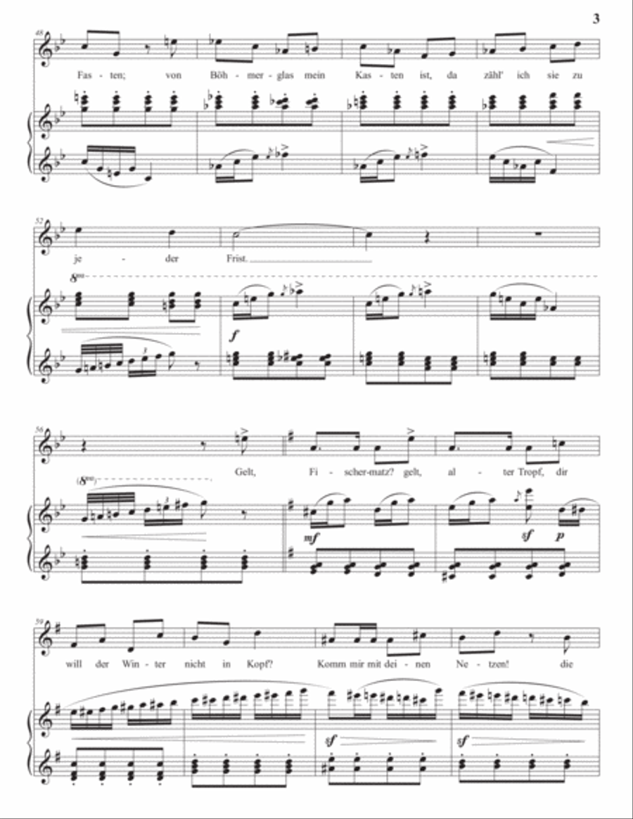 WOLF: Nixe Binsefuss (transposed to G minor) Voice scores gallery preview page 4